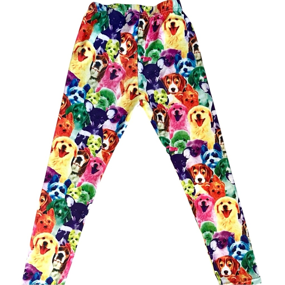 Jxstar by Amazon Girl's Multi-Color Dog Print Leggings - Size 6-8 (130)